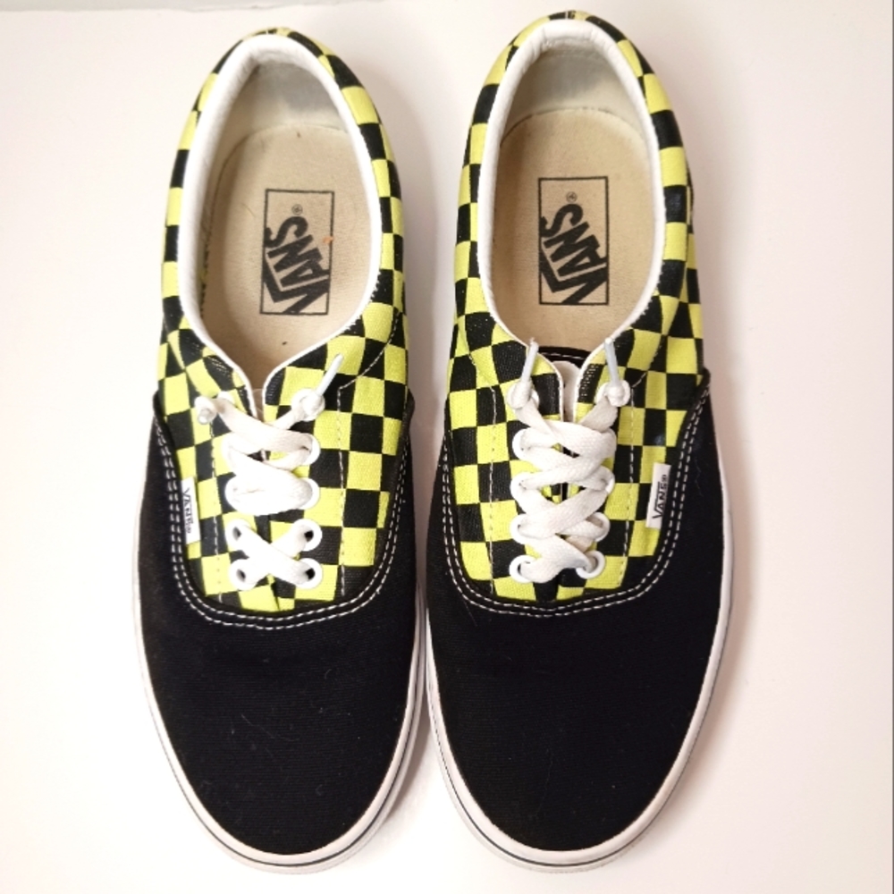 Vans Era BMX checkerboard Canvas low tops sharp yellow and black men's 7.5 wmn 9